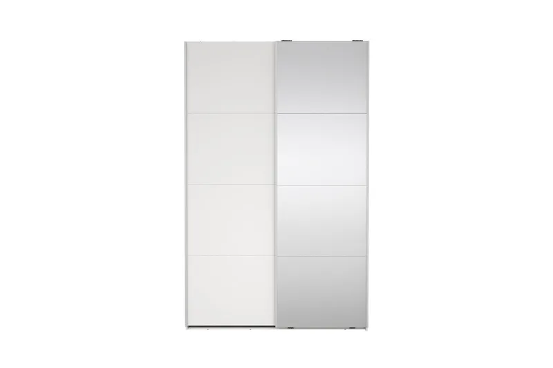 Elvos Garderobe med Speil 139x220 cm - Hvit - Oppbevaring - Klesoppbevaring - Garderober & garderobesystem