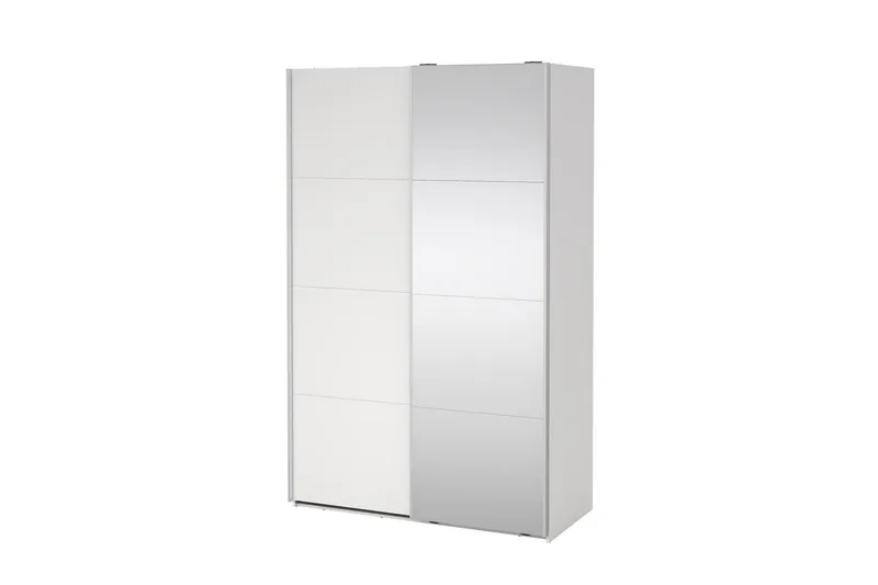Elvos Garderobe med Speil 139x220 cm, Hvit
