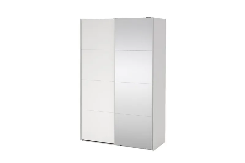 Elvos Garderobe med Speil 139x220 cm, Hvit