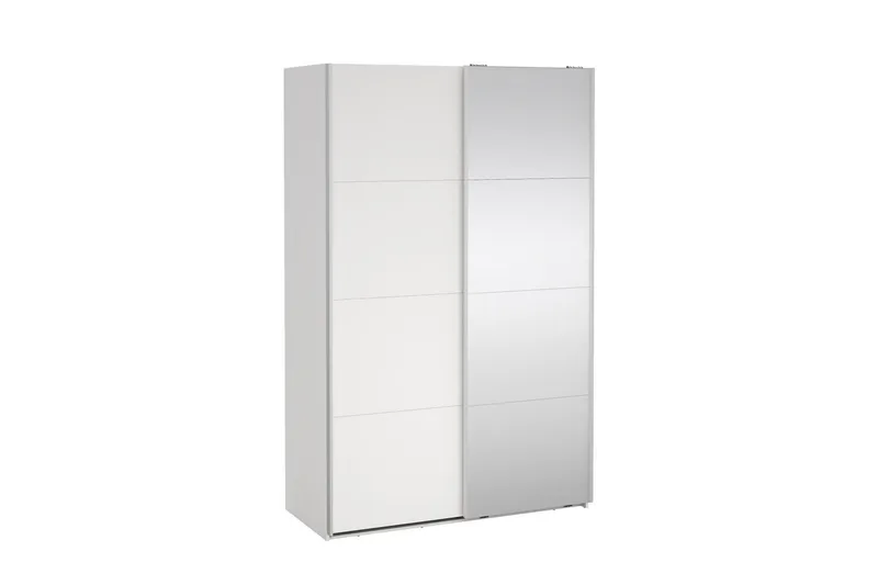 Elvos Garderobe med Speil 139x220 cm - Hvit - Oppbevaring - Klesoppbevaring - Garderober & garderobesystem