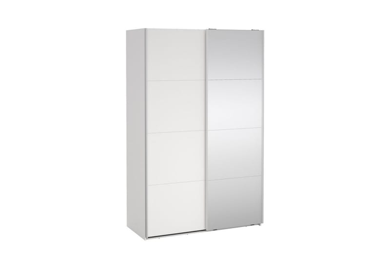 Elvos Garderobe med Speil 139x220 cm - Hvit - Oppbevaring - Klesoppbevaring - Garderober & garderobesystem