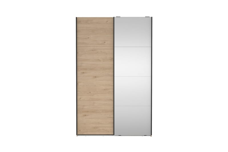 Elvos Garderobe med Speil 139x220 cm - Natur - Oppbevaring - Klesoppbevaring - Garderober & garderobesystem