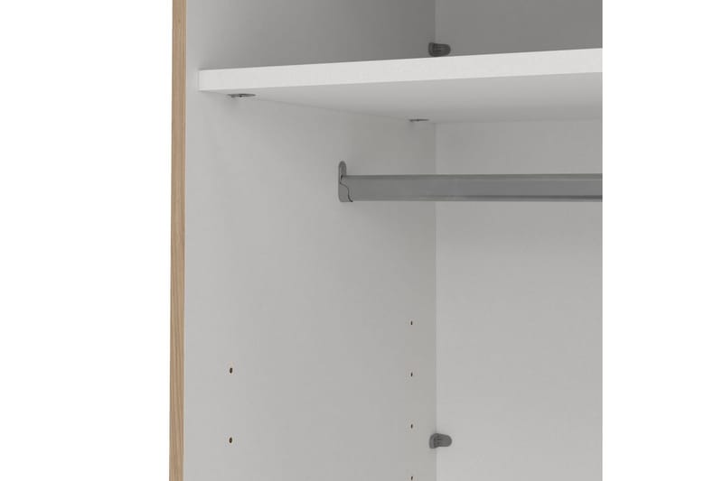 Elvos Garderobe med Speil 139x220 cm - Natur - Oppbevaring - Klesoppbevaring - Garderober & garderobesystem