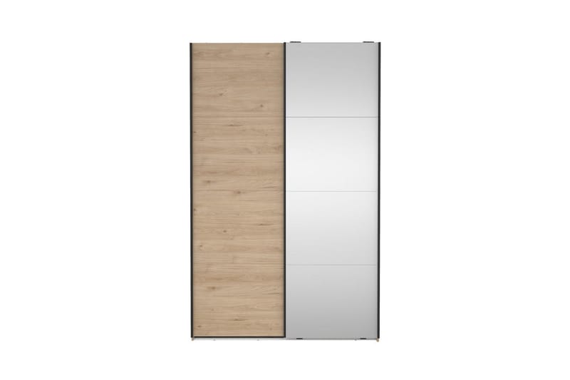 Elvos Garderobe med Speil 139x220 cm - Natur - Oppbevaring - Klesoppbevaring - Garderober & garderobesystem