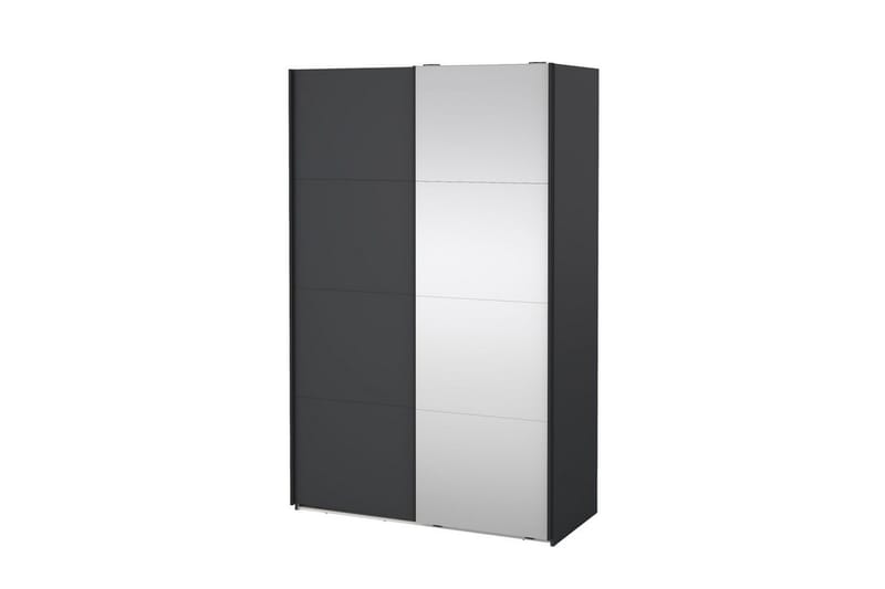 Elvos Garderobe med Speil 139x220 cm, Svart