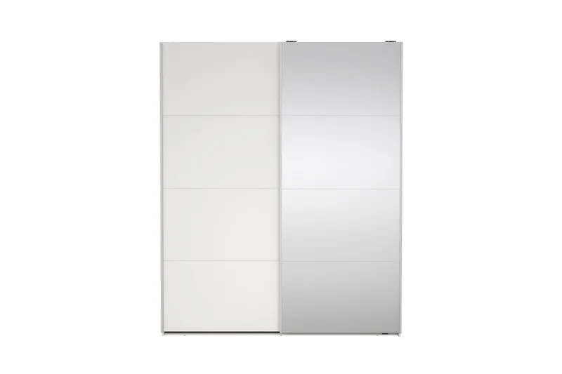 Elvos Garderobe med Speil 179x220 cm - Hvit - Oppbevaring - Klesoppbevaring - Garderober & garderobesystem