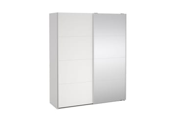 Elvos Garderobe med Speil 179x220 cm - Hvit - Oppbevaring - Klesoppbevaring - Garderober & garderobesystem