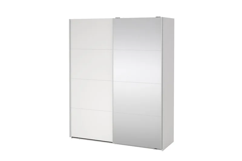 Elvos Garderobe med Speil 179x220 cm - Hvit - Oppbevaring - Klesoppbevaring - Garderober & garderobesystem