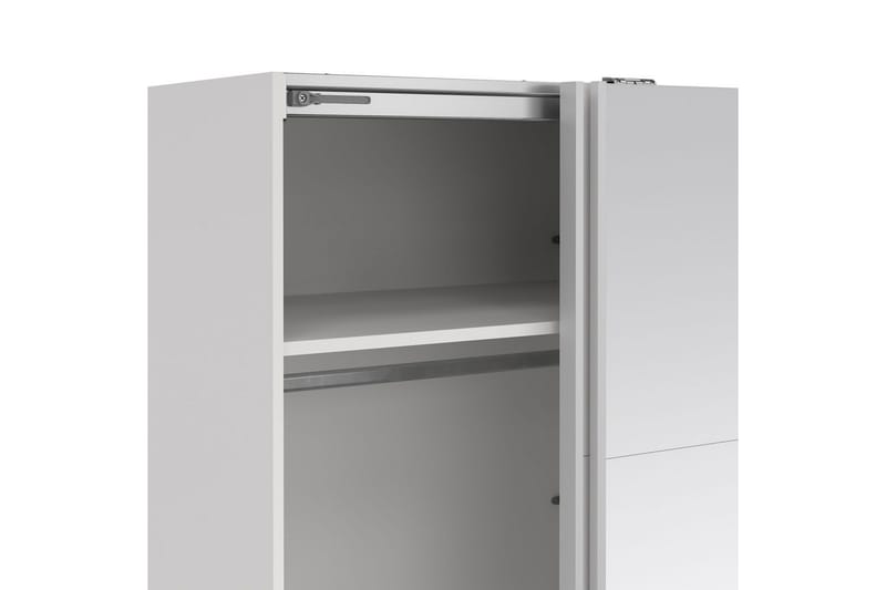 Elvos Garderobe med Speil 179x220 cm - Hvit - Oppbevaring - Klesoppbevaring - Garderober & garderobesystem