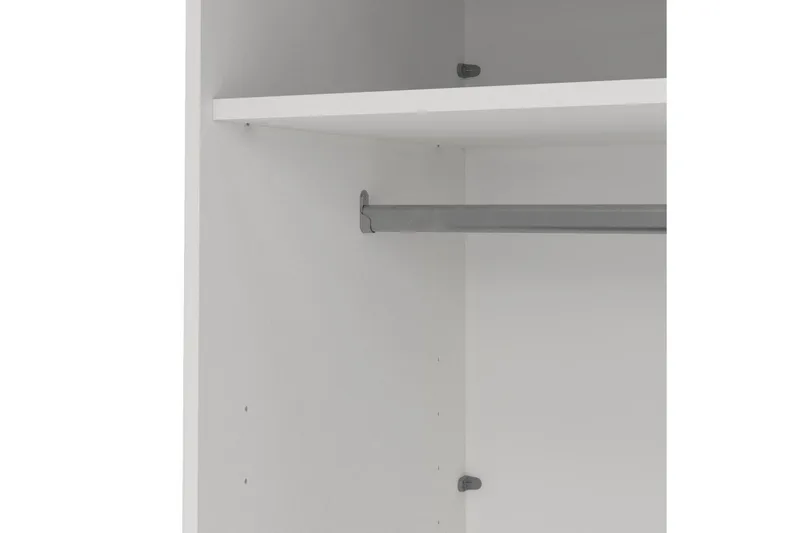 Elvos Garderobe med Speil 179x220 cm - Hvit - Oppbevaring - Klesoppbevaring - Garderober & garderobesystem