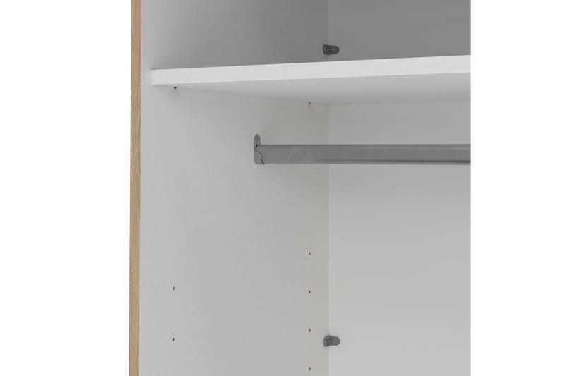 Elvos Garderobe med Speil 179x220 cm - Natur - Oppbevaring - Klesoppbevaring - Garderober & garderobesystem