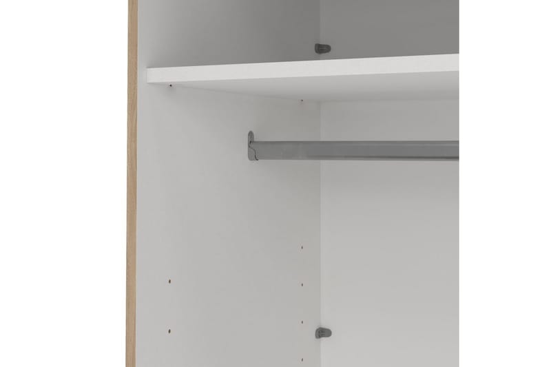 Elvos Garderobe med Speil 179x220 cm - Natur - Oppbevaring - Klesoppbevaring - Garderober & garderobesystem