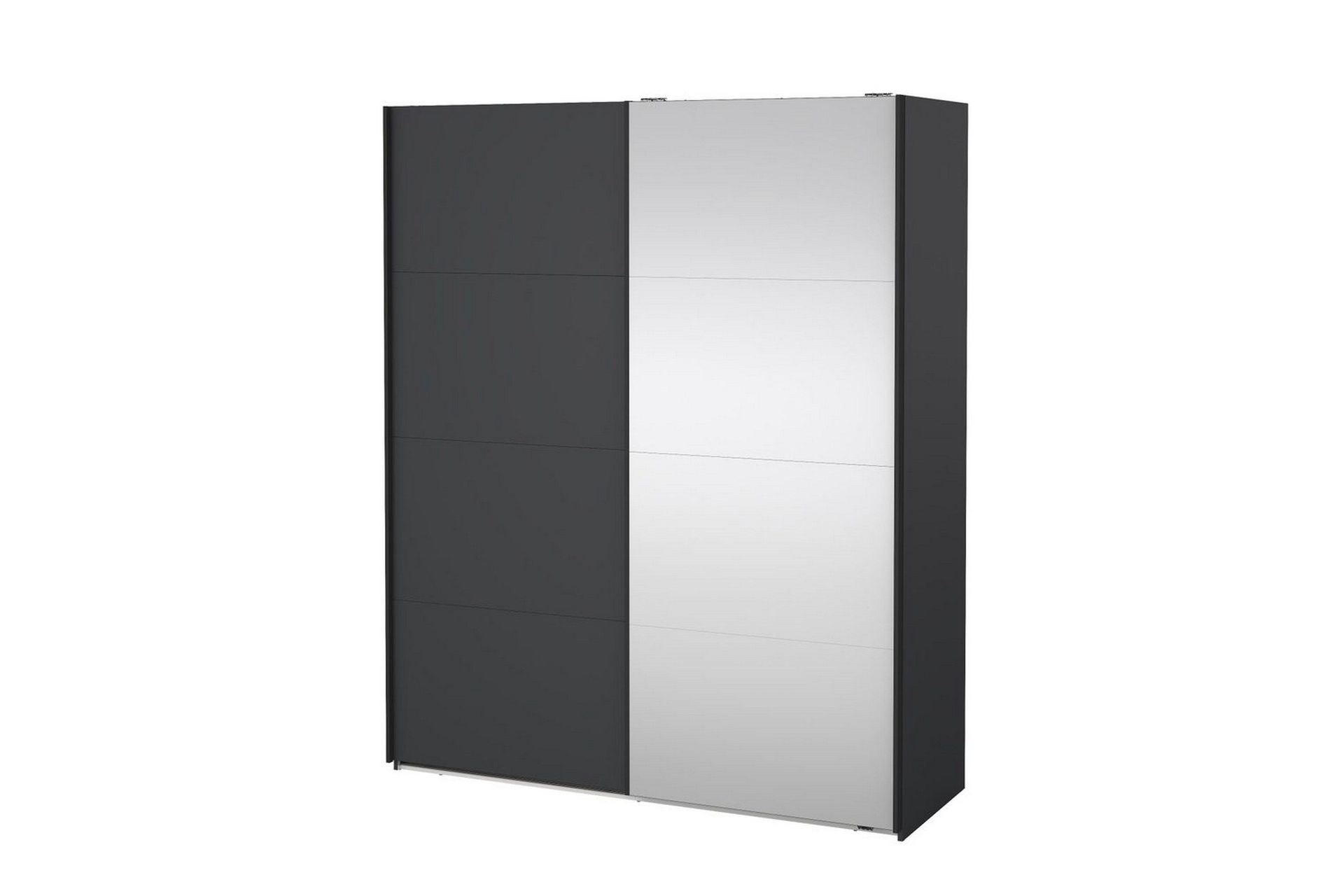 Elvos Garderobe med Speil 179x220 cm - Svart