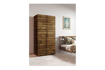 Elvric Garderobe 90x187 cm - Brun - Oppbevaring - Klesoppbevaring - Garderober & garderobesystem