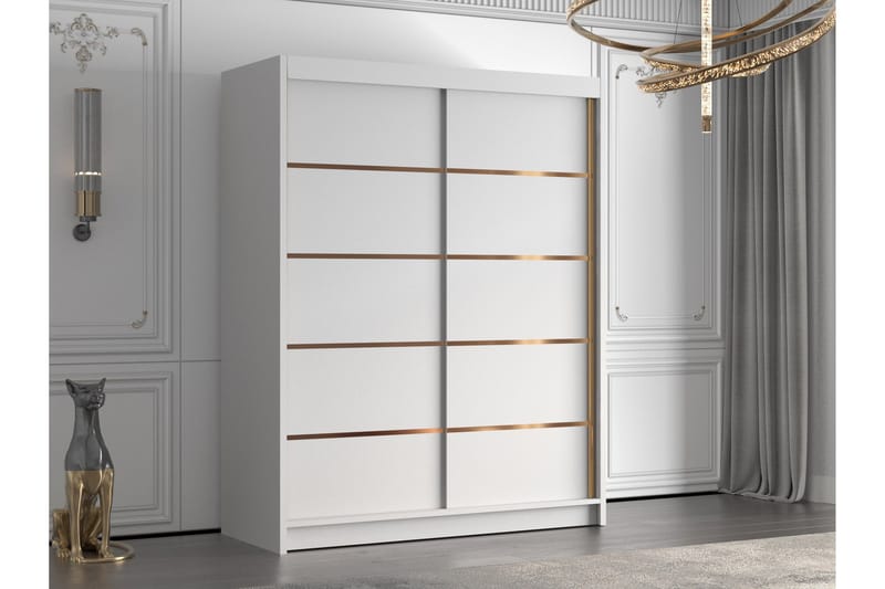 Emet Garderobe 150x200 cm - Hvit - Oppbevaring - Klesoppbevaring - Garderober & garderobesystem