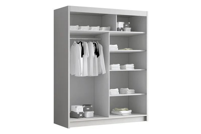 Emet Garderobe 150x200 cm - Svart - Oppbevaring - Klesoppbevaring - Garderober & garderobesystem