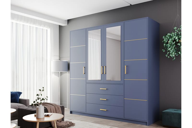 Escaldes Garderobe 196 cm - Grønn - Oppbevaring - Klesoppbevaring - Garderober & garderobesystem