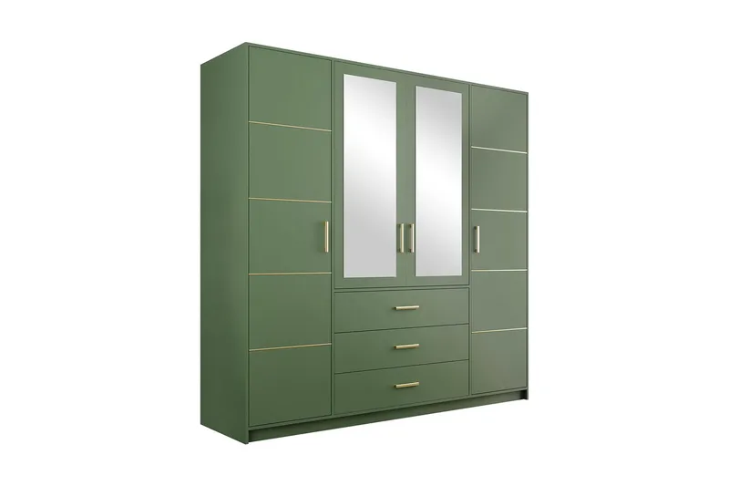Escaldes Garderobeskap 196 cm - Grønn - Oppbevaring - Klesoppbevaring - Garderober & garderobesystem