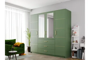 Escaldes Garderobeskap 196 cm - Grønn - Oppbevaring - Klesoppbevaring - Garderober & garderobesystem