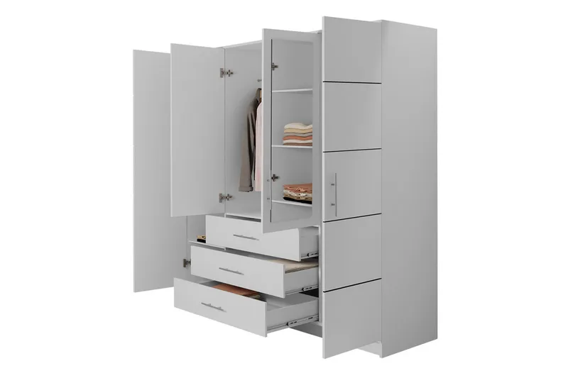 Escaldes Garderobeskap 196 cm - Grønn - Oppbevaring - Klesoppbevaring - Garderober & garderobesystem