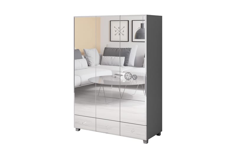 Eshton Garderobe 55x129 cm - Grå - Oppbevaring - Klesoppbevaring - Garderober & garderobesystem