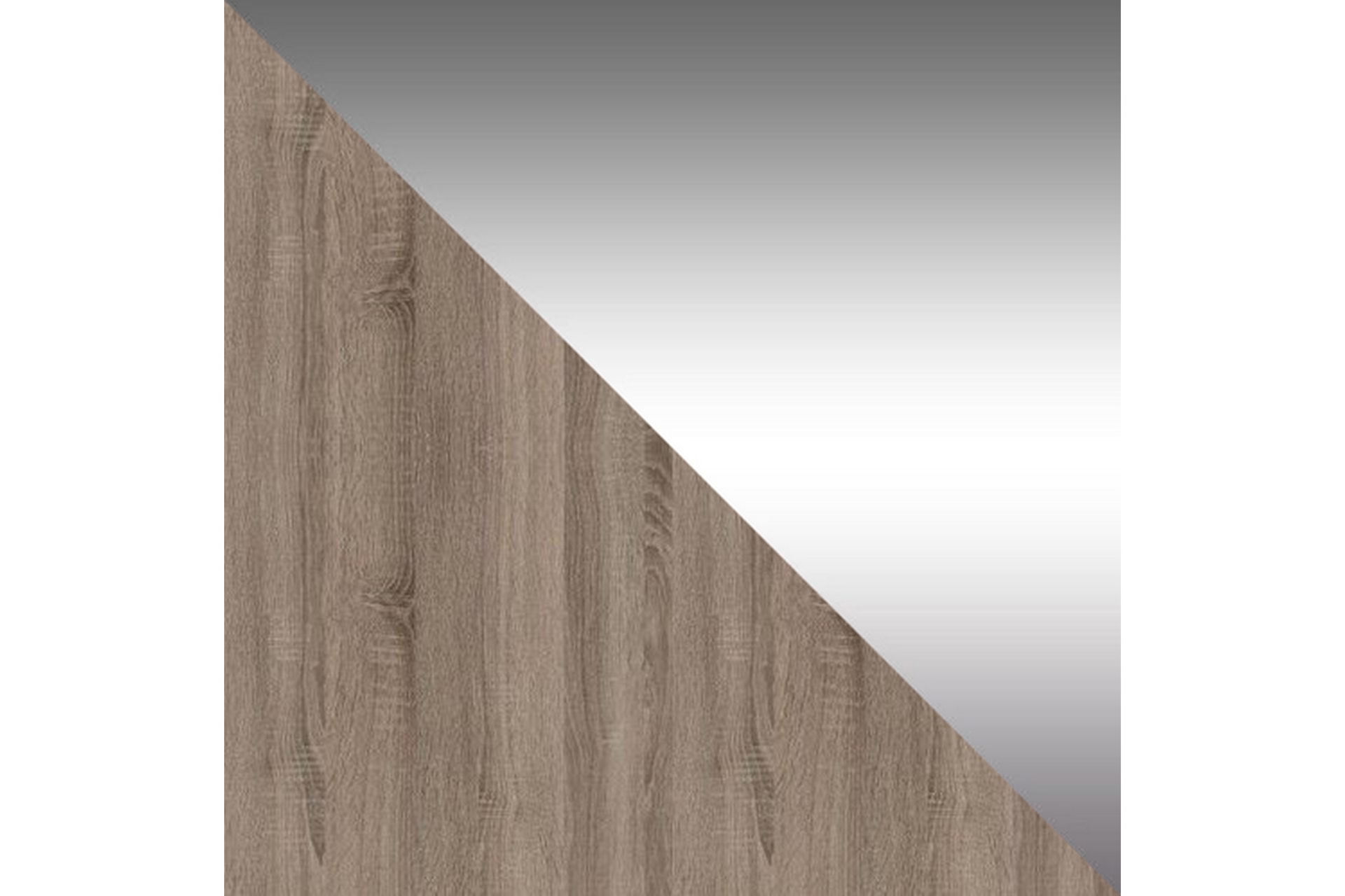 Estella Garderobe 120 cm Skyvedører Smalt Speil - Eik - Oppbevaring - Klesoppbevaring - Garderober & garderobesystem