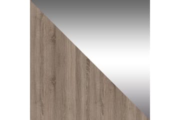 Estella Garderobe 120 cm Skyvedører Smalt Speil - Eik - Oppbevaring - Klesoppbevaring - Garderober & garderobesystem