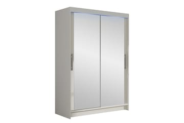 Estella Garderobeskap med Speil 120x200 cm - Hvit - Oppbevaring - Klesoppbevaring - Garderober & garderobesystem