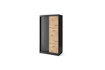 Esville Garderobe 120x220 cm - Brun - Oppbevaring - Klesoppbevaring - Garderober & garderobesystem