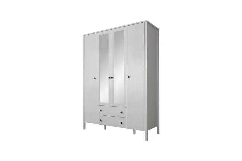 Ferra Garderobe med Speil 140x194,8 cm, Natur/Hvit