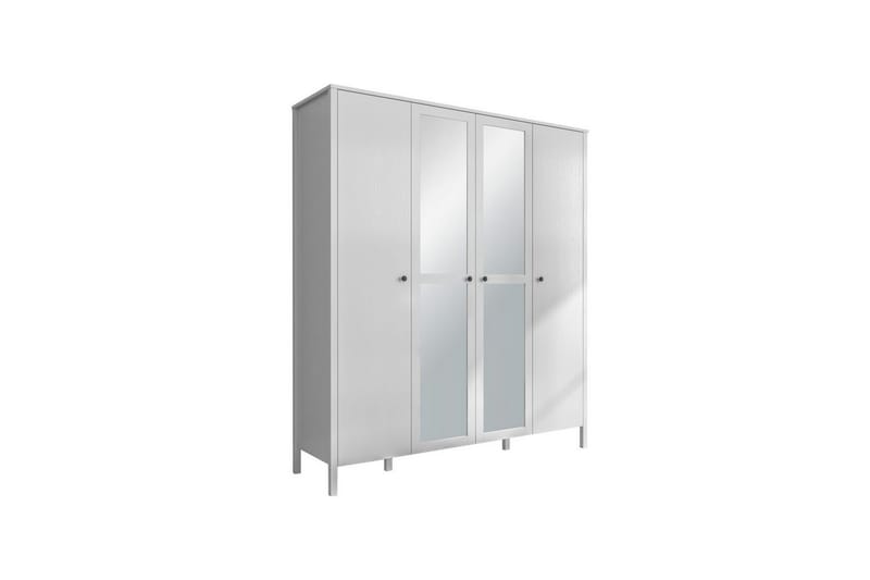 Ferra Garderobe med Speil 180,8x215 cm, Natur/Hvit