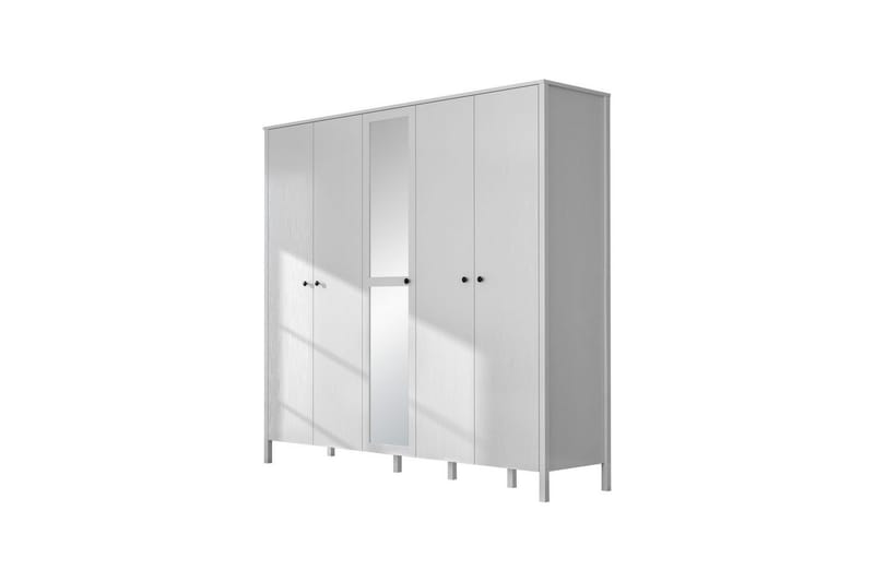 Ferra Garderobe med Speil 223,8x215 cm, Natur/Hvit