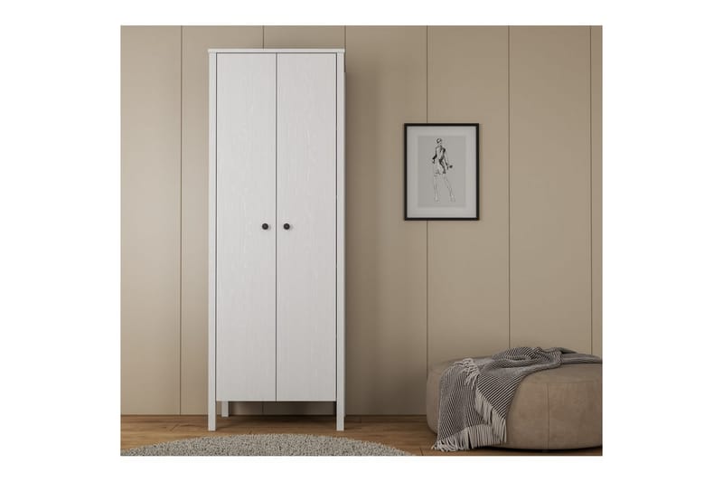 Ferra Garderobesskåp 70x194,8 cm - Natur/Hvit - Oppbevaring - Klesoppbevaring - Garderober & garderobesystem - Garderobeskap & klesskap