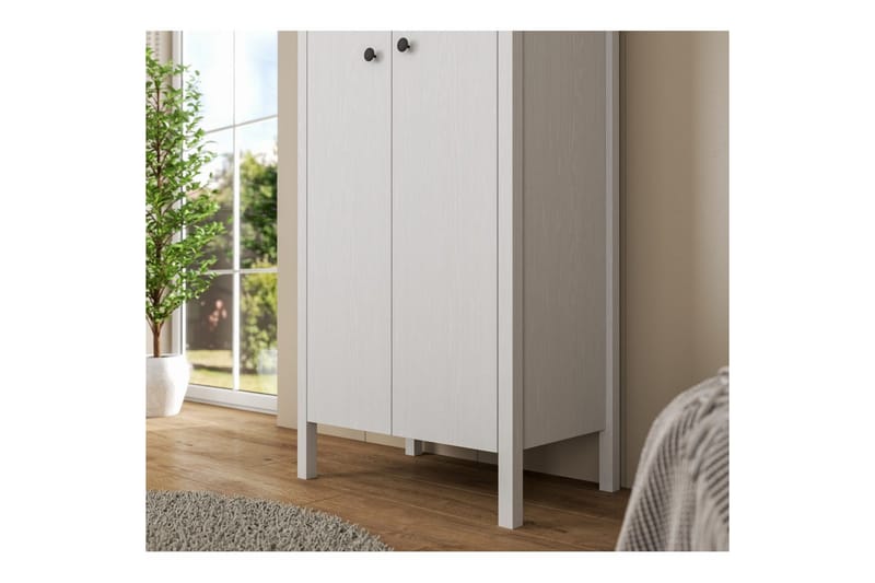 Ferra Garderobesskåp 70x194,8 cm - Natur/Hvit - Oppbevaring - Klesoppbevaring - Garderober & garderobesystem - Garderobeskap & klesskap
