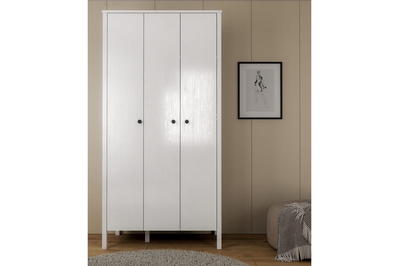 Ferra Garderobesskåp 98x194,8 cm - Natur/Hvit - Oppbevaring - Klesoppbevaring - Garderober & garderobesystem - Garderobeskap & klesskap