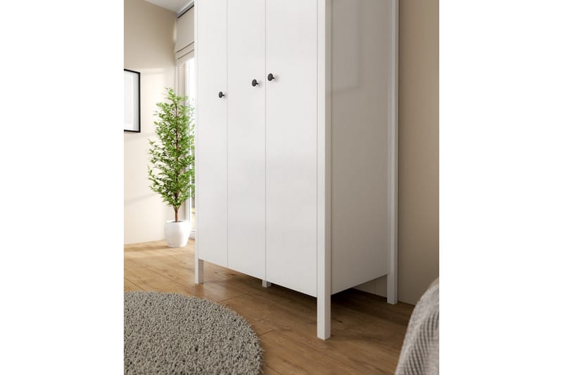 Ferra Garderobesskåp 98x194,8 cm - Natur/Hvit - Oppbevaring - Klesoppbevaring - Garderober & garderobesystem - Garderobeskap & klesskap