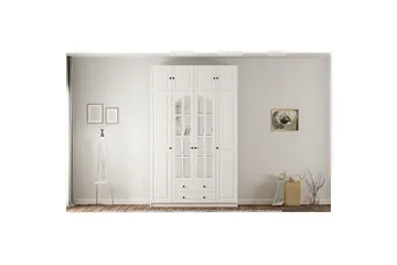 Feyric Garderobesskåp 140x210 cm - Matt Hvit - Oppbevaring - Klesoppbevaring - Garderober & garderobesystem - Garderobeskap & klesskap