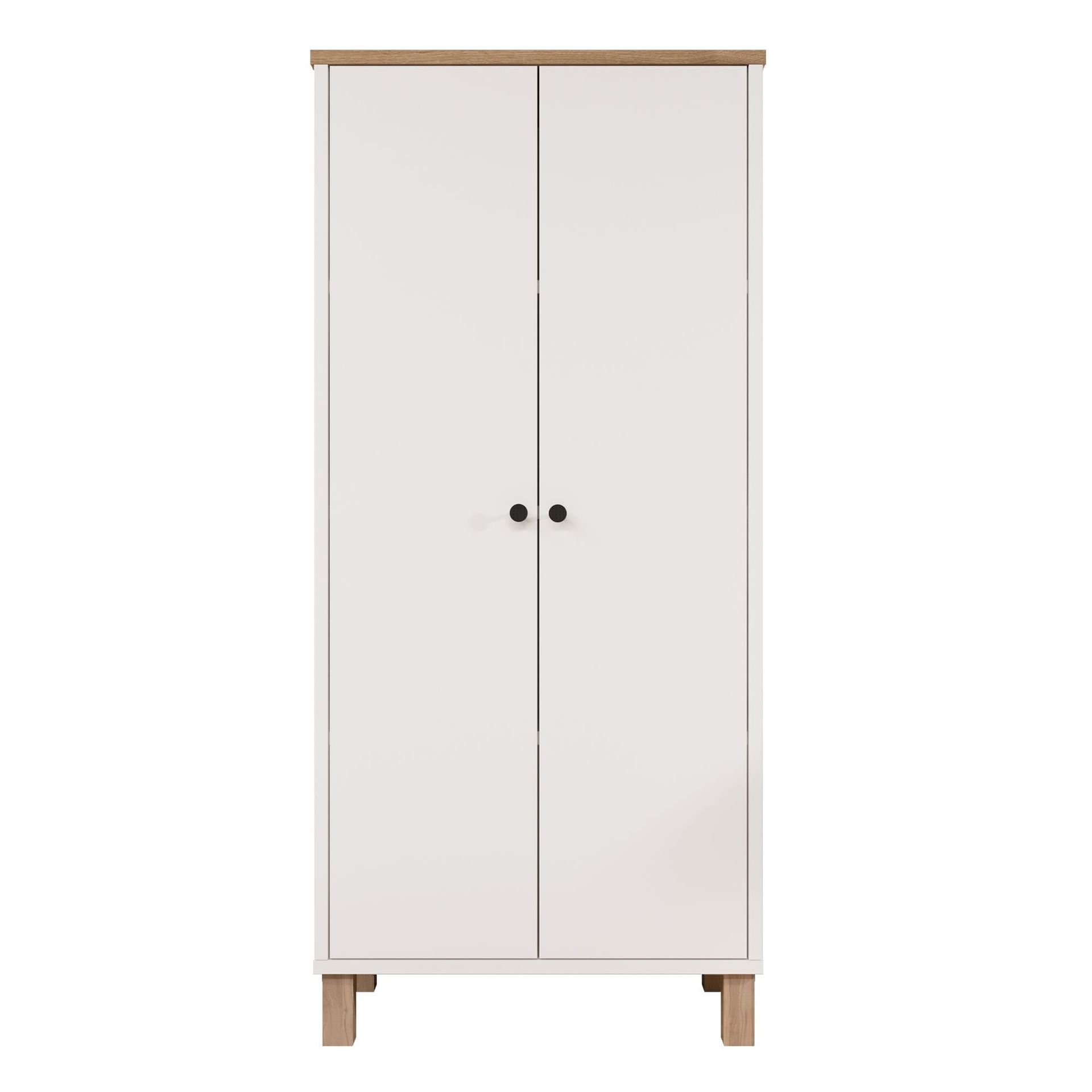 Flerbruks skap Hanah Home Nord (61 x 133,6 x 33 cm) Hvit eik - Hvit og eik