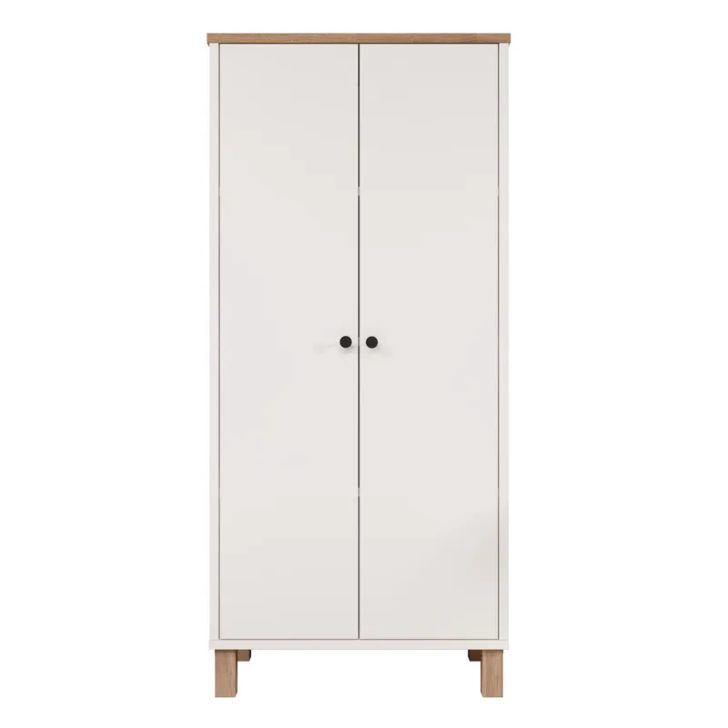 Flerbruks skap Hanah Home Nord (61 x 133,6 x 33 cm) Hvit eik, Hvit og eik