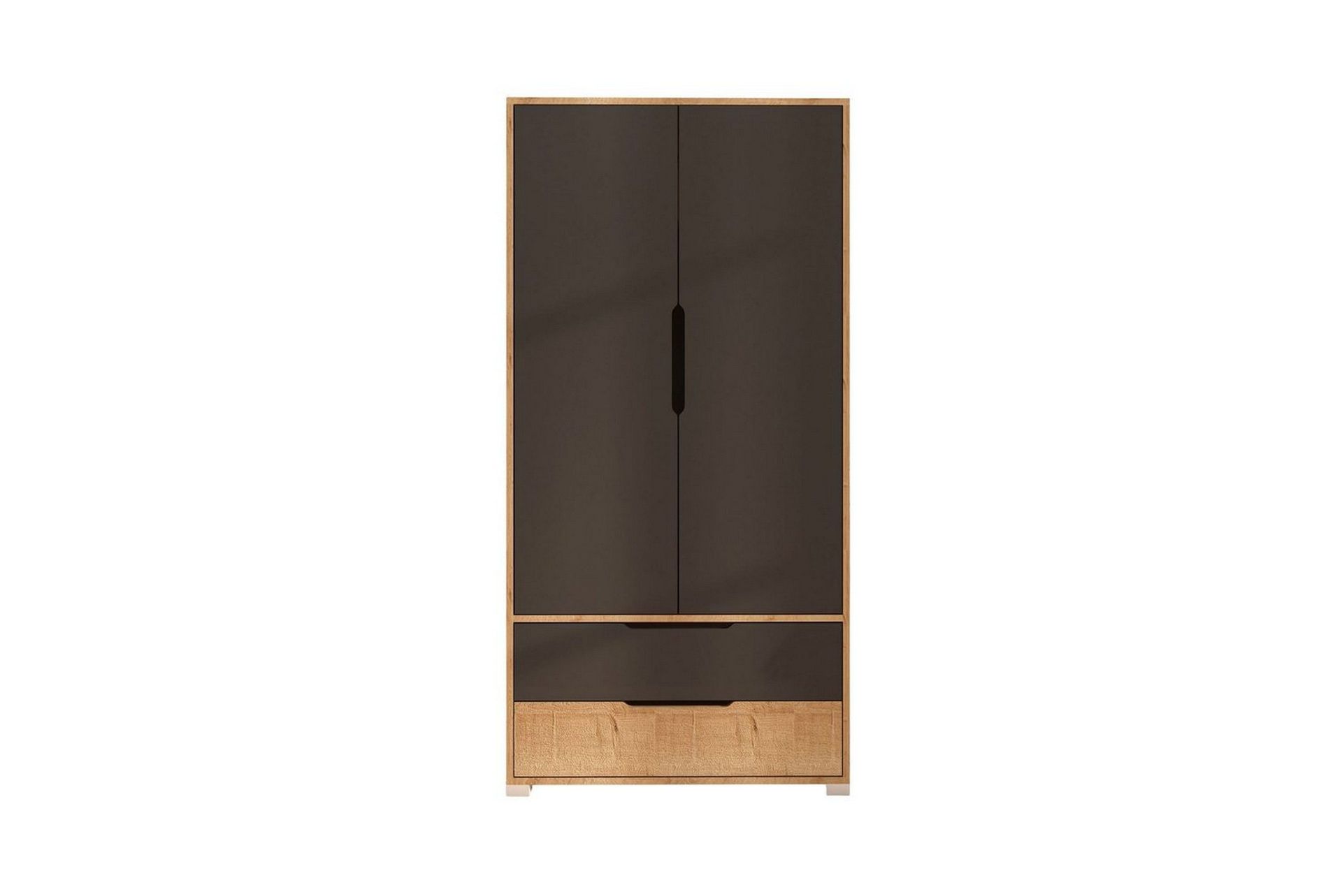 Florai Garderobeskap 90x183 cm - Brun/Antrasitt