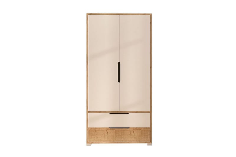 Florai Garderobeskap 90x183 cm - Brun/Hvit - Oppbevaring - Klesoppbevaring - Garderober & garderobesystem - Garderobeskap & klesskap