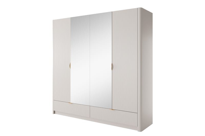 Forba Garderobeskap med Speil 213x209 cm, Hvit