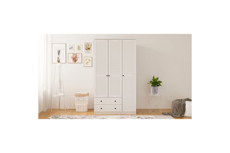 Fornis Garderobesskåp 105x184 cm - Matt Hvit - Oppbevaring - Klesoppbevaring - Garderober & garderobesystem - Garderobeskap & klesskap