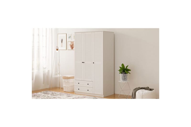 Fornis Garderobesskåp 105x184 cm - Matt Hvit - Oppbevaring - Klesoppbevaring - Garderober & garderobesystem - Garderobeskap & klesskap
