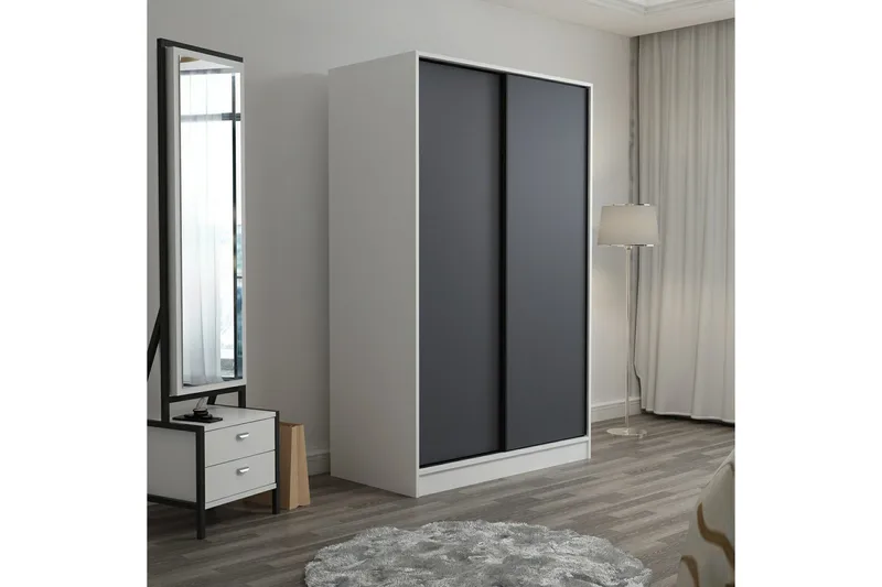 Fruitland Garderobe 120 cm - Grå/Hvit - Oppbevaring - Klesoppbevaring - Garderober & garderobesystem