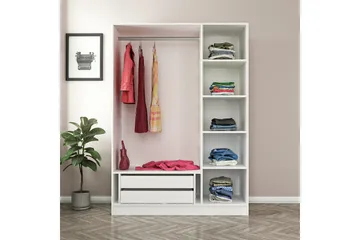 Fruitland Garderobe 135 cm - Hvit - Oppbevaring - Klesoppbevaring - Garderober & garderobesystem