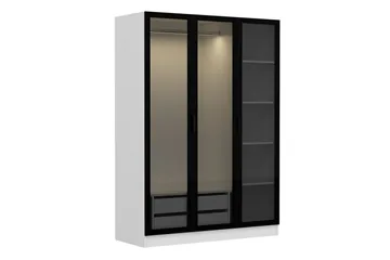 Fruitland Garderobe 135 cm - Svart/Hvit - Oppbevaring - Klesoppbevaring - Garderober & garderobesystem