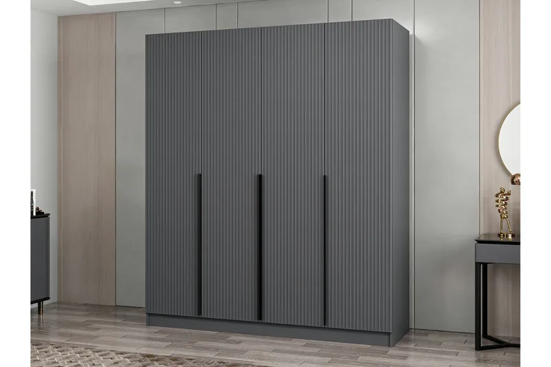 Fruitland Garderobe 180 cm - Antrasitt - Oppbevaring - Klesoppbevaring - Garderober & garderobesystem