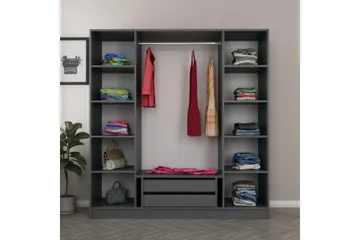 Fruitland Garderobe 180 cm - Antrasitt - Oppbevaring - Klesoppbevaring - Garderober & garderobesystem