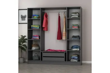 Fruitland Garderobe 180 cm - Antrasitt - Oppbevaring - Klesoppbevaring - Garderober & garderobesystem